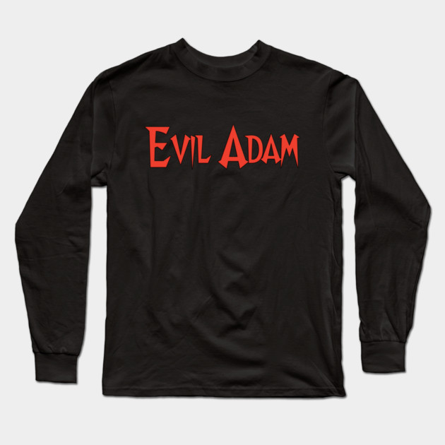 Evil Adam Logo Text Only Long Sleeve T-Shirt by Evil Adam