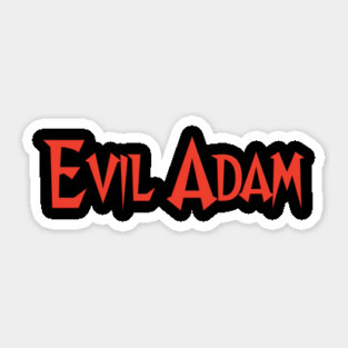 Evil Adam Logo Text Only Sticker