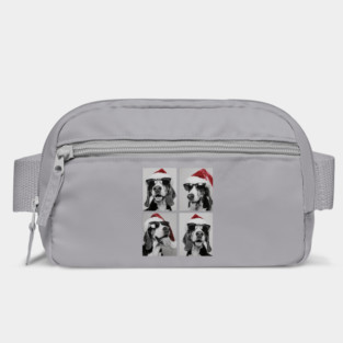 Funny Beagles With Sunglasses Santa Hat Cute Christmas Dog Bag