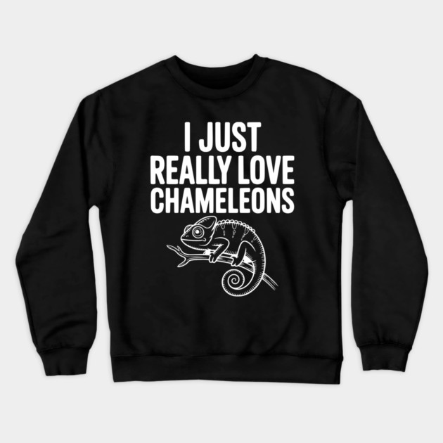 I Just Love Chameleons Crewneck Sweatshirt by Frank Ring