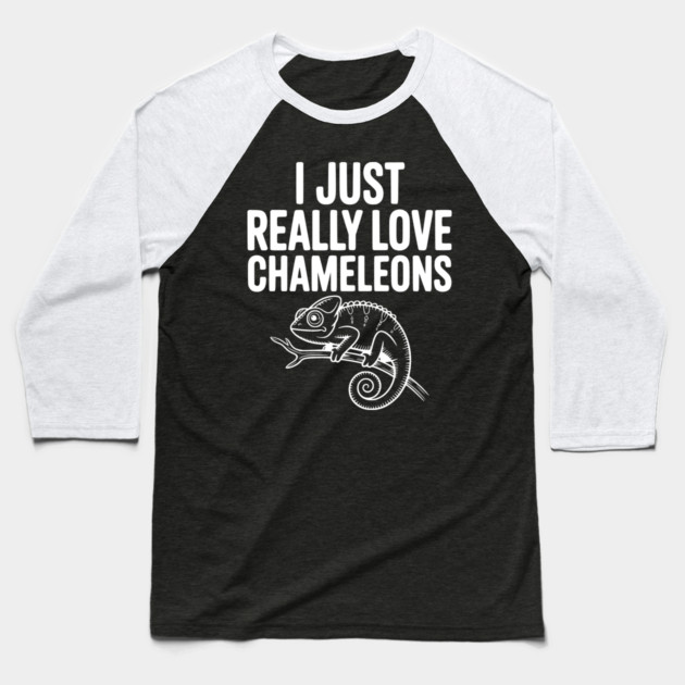 I Just Love Chameleons Baseball T-Shirt by Frank Ring