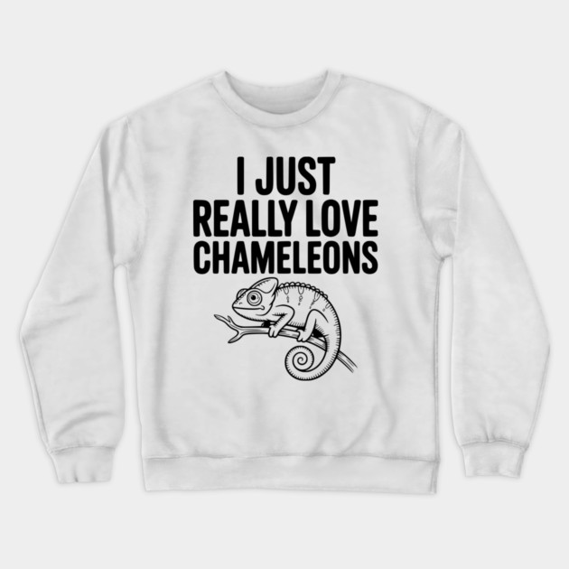 I Just Love Chameleons Crewneck Sweatshirt by Frank Ring