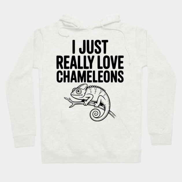 I Just Love Chameleons Hoodie by Frank Ring