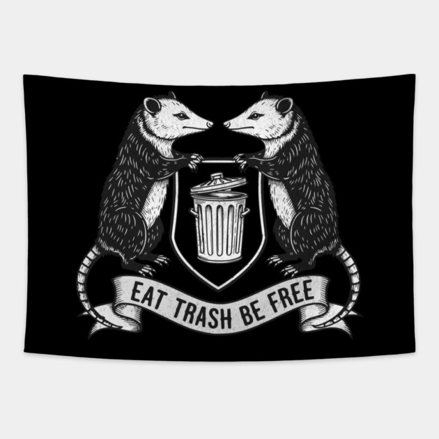 Trash Royalty Possum Crest Tapestry by Designed By Marty