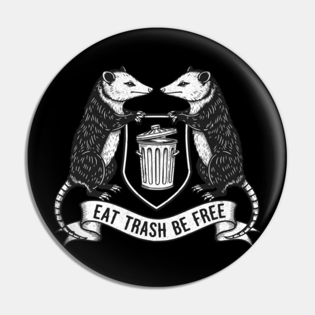 Trash Royalty Possum Crest Pin by Designed By Marty