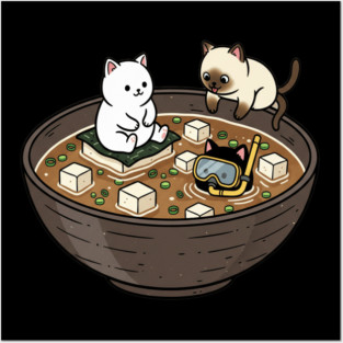 Ramen and cats Posters and Art