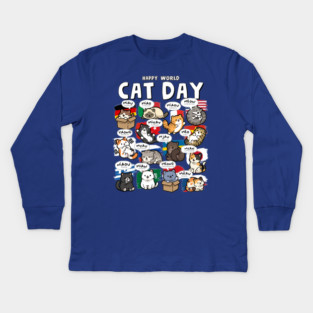 World Cat Day Kids Long Sleeve T-Shirt