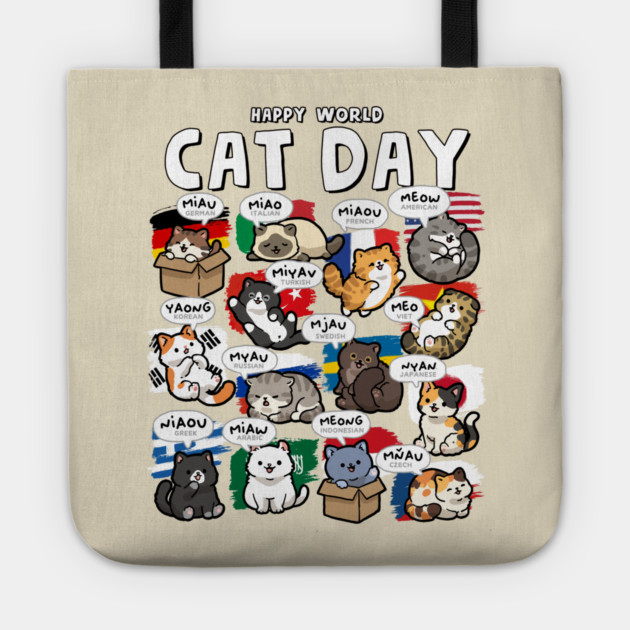 World Cat Day Tote by GoshWow®