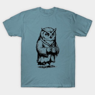 Tired Owl Sketch T-Shirt