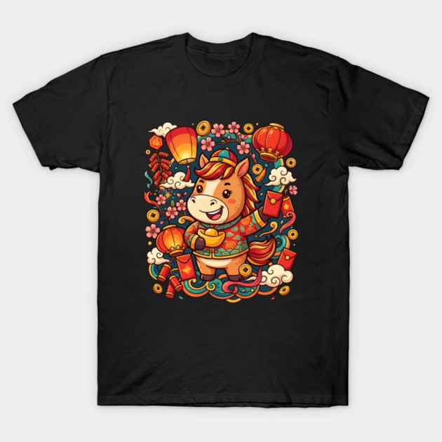 Chinese New Year 2026 Year of The Horse T-Shirt by Creatifly Graphic Tees