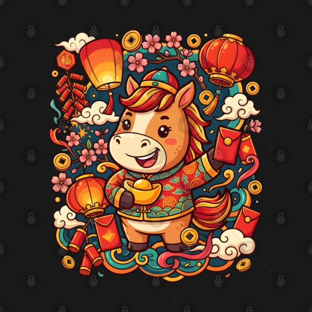 Chinese New Year 2026 Year of The Horse by Creatifly Graphic Tees