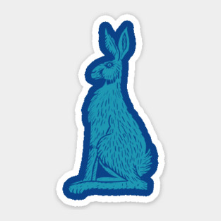 Linocut Rabbit Sticker