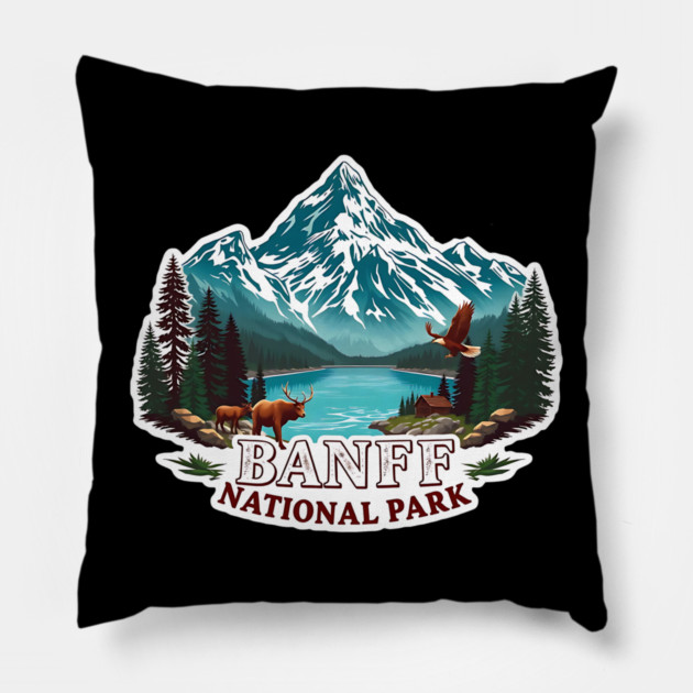 banff national park Pillow by Pixel Threads 