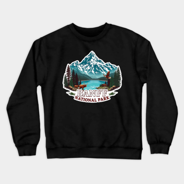 banff national park Crewneck Sweatshirt by Pixel Threads 