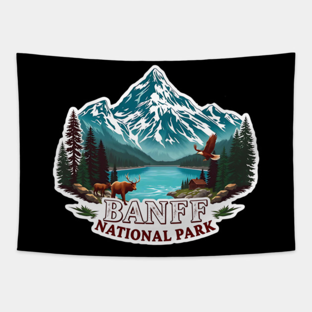 banff national park Tapestry by Pixel Threads 