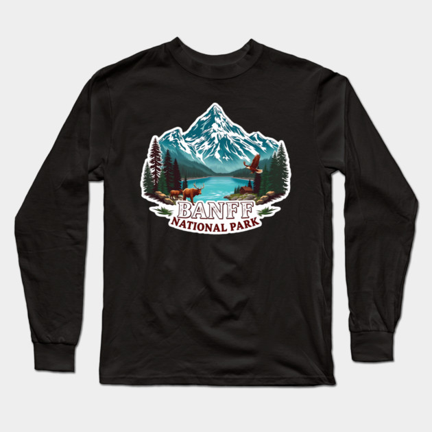 banff national park Long Sleeve T-Shirt by Pixel Threads 