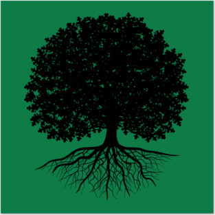 Oak Tree Silhouette Posters and Art