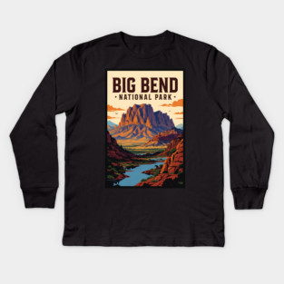 big bend national park Kids Long Sleeve T-Shirt