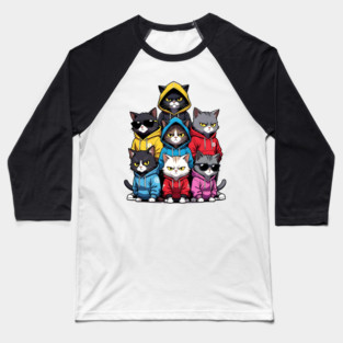 Cat Gang Baseball T-Shirt