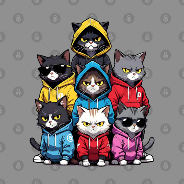 Cat Gang by Pixel Threads 