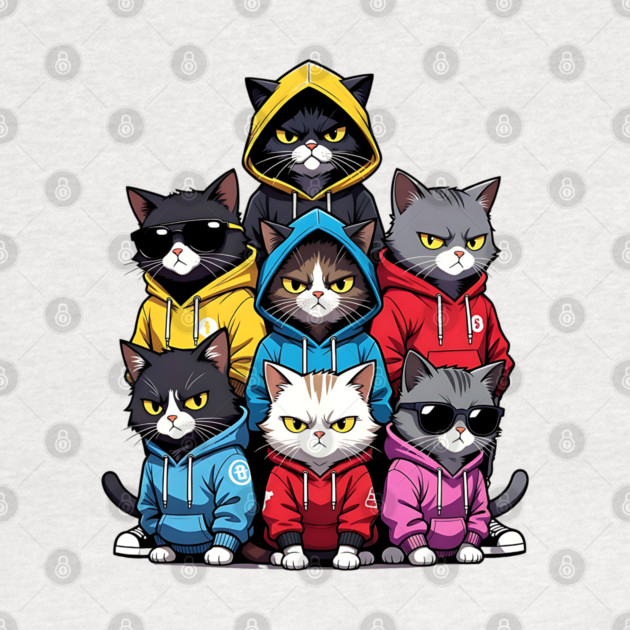 Cat Gang by Pixel Threads 
