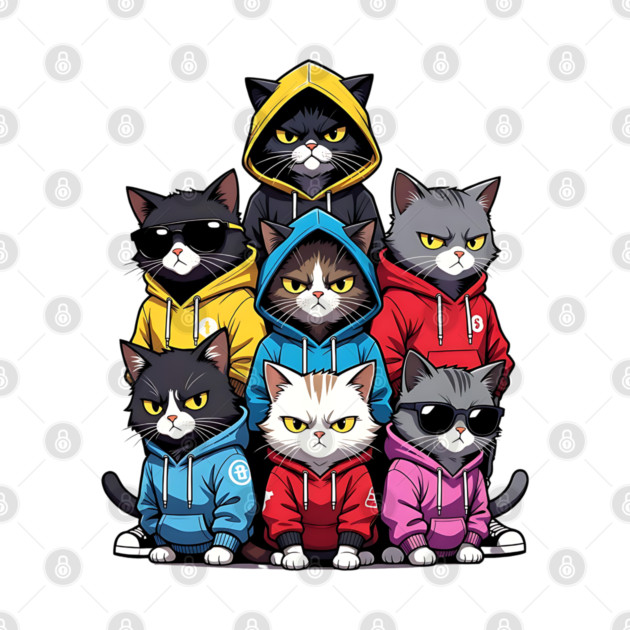 Cat Gang by Pixel Threads 