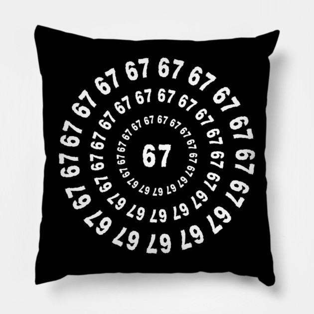 67 Pillow by Creatifly Graphic Tees