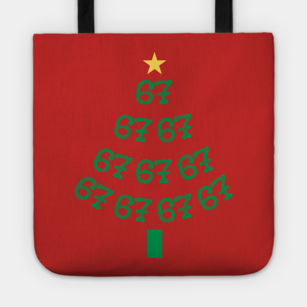 67 Christmas Tree Tote by Creatifly Graphic Tees
