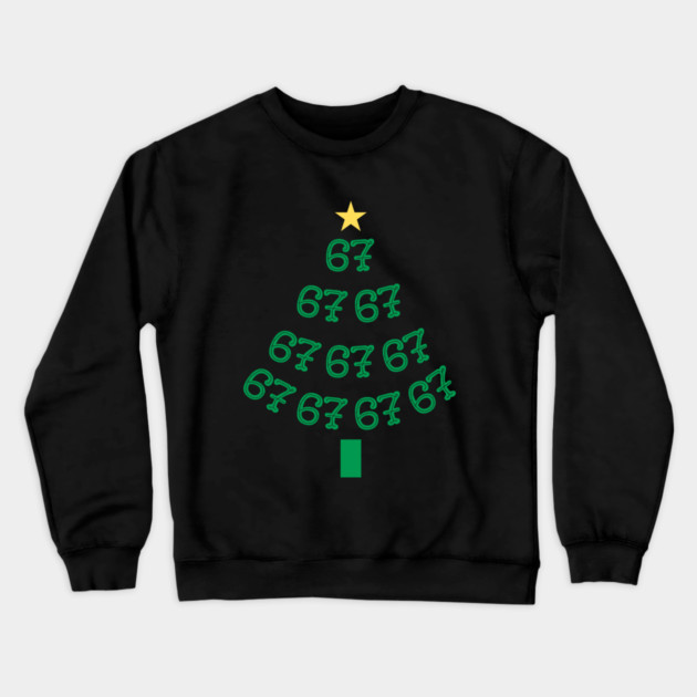 67 Christmas Tree Crewneck Sweatshirt by Creatifly Graphic Tees