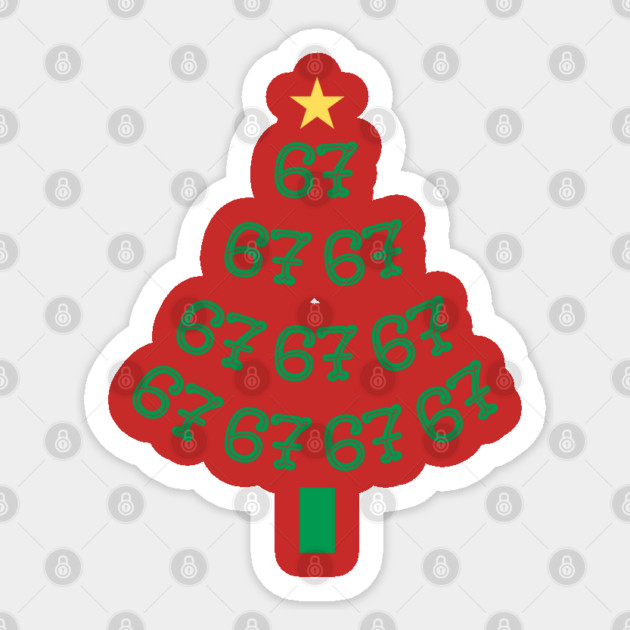 67 Christmas Tree Sticker by Creatifly Graphic Tees
