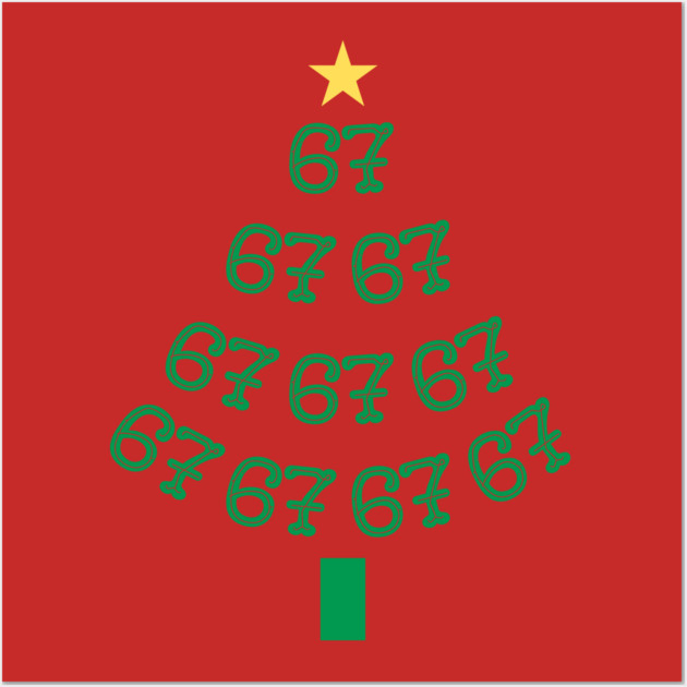 67 Christmas Tree Wall Art by Creatifly Graphic Tees