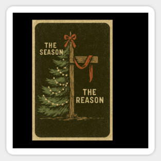 The Season The Reason Vintage Christmas Christian Faith Jesus Christ Sticker