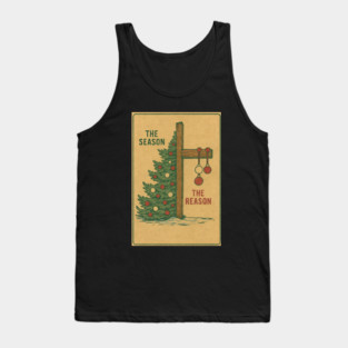 The Season The Reason Vintage Christmas Christian Faith Jesus Christ Tank Top