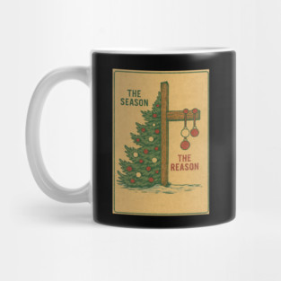 The Season The Reason Vintage Christmas Christian Faith Jesus Christ Mug