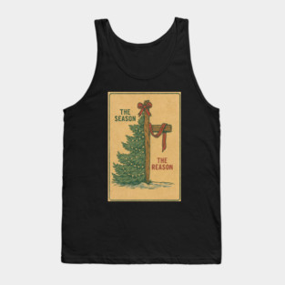 The Season The Reason Vintage Christmas Christian Faith Jesus Christ Tank Top