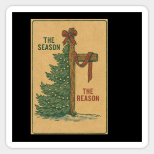 The Season The Reason Vintage Christmas Christian Faith Jesus Christ Sticker