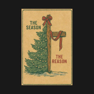 The Season The Reason Vintage Christmas Christian Faith Jesus Christ T-Shirt