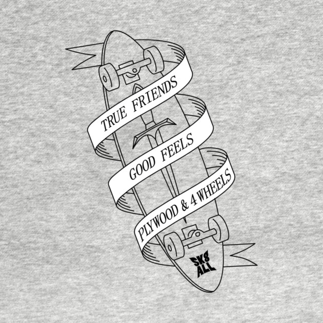 Classic tattoo dagger skateboard - sk8all by siyu