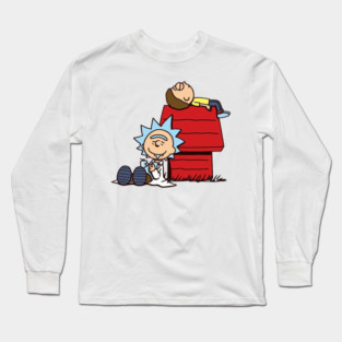 Rick Sanchez and Snoopy Crossover Nap Long Sleeve T-Shirt
