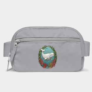 Beluga Whale Coral Reef Vintage Ocean Art Bag