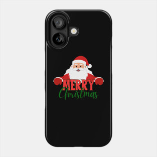 Merry Christmas Santa Peek - Cute Holiday Greeting Phone Case