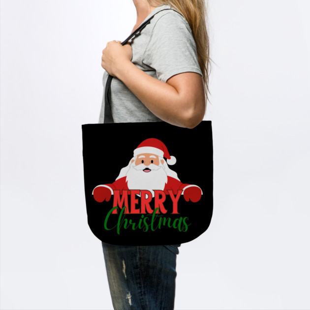 Merry Christmas Santa Peek - Cute Holiday Greeting by Creatifly Graphic Tees