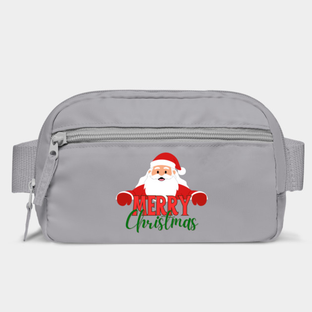 Merry Christmas Santa Peek - Cute Holiday Greeting by Creatifly Graphic Tees