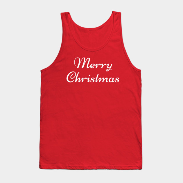 Merry Christmas Tank Top by Creatifly Graphic Tees