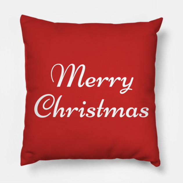 Merry Christmas Pillow by Creatifly Graphic Tees