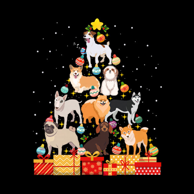 Funny Dog Christmas Tree Dog Lover by yangho
