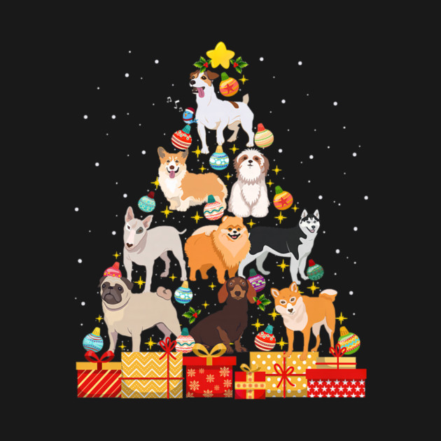 Funny Dog Christmas Tree Dog Lover by yangho