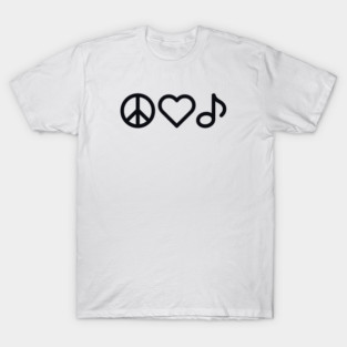 Peace love Music T-Shirt