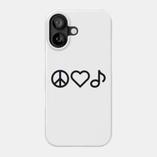 Peace love Music Phone Case