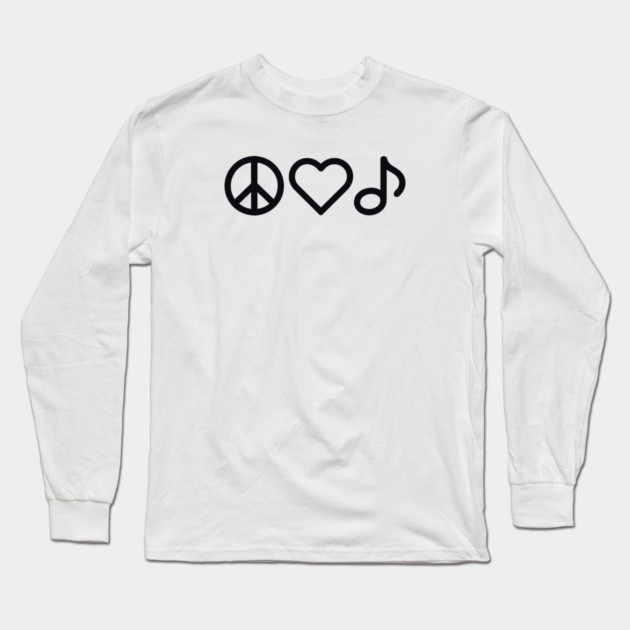 Peace love Music Long Sleeve T-Shirt by CreativeSage